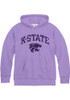 Mens K-State Wildcats Lavender Rally Arch Mascot Triblend Long Sleeve Fashion Hood