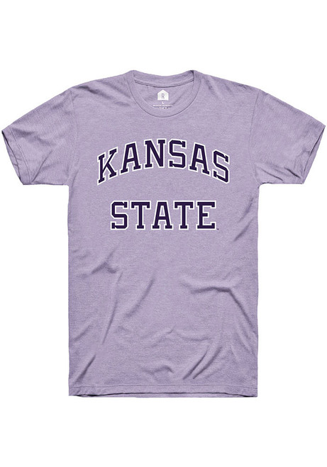 K-State Wildcats Lavender Rally Arch Name Short Sleeve T Shirt