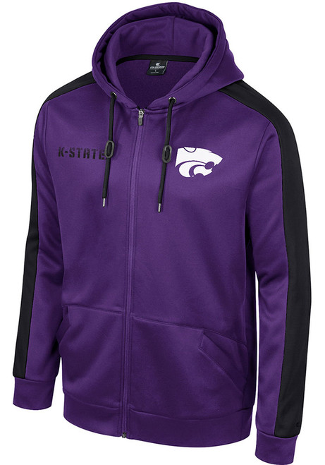 Mens K-State Wildcats Purple Colosseum Reese Long Sleeve Zip