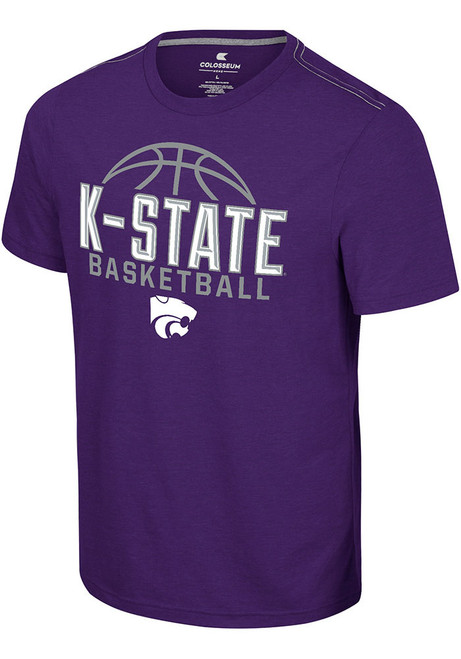 K-State Wildcats Purple Colosseum No Problemo Basketball Short Sleeve T Shirt