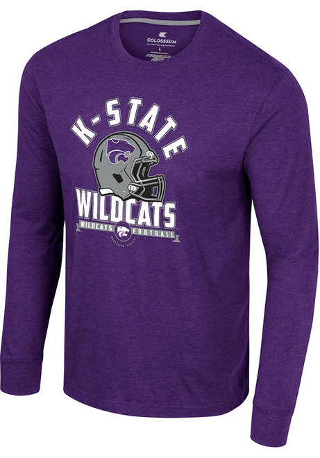 Mens K-State Wildcats Purple Colosseum No Problemo Football Tee
