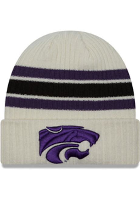 K-State Wildcats New Era Vintage Cuff Mens Knit Hat - White