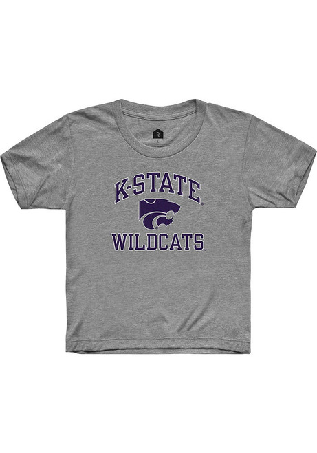 Toddler K-State Wildcats Grey Rally No 1 Distressed Short Sleeve T-Shirt