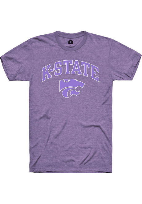K-State Wildcats Purple Rally Lavender Arch Mascot Short Sleeve Fashion T Shirt