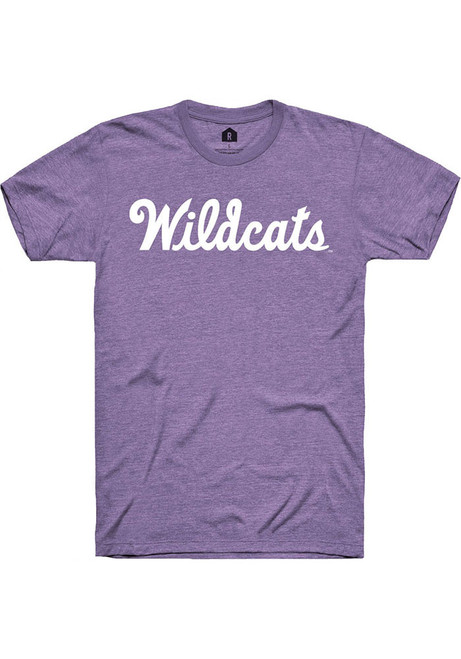 K-State Wildcats Purple Rally Script Short Sleeve Fashion T Shirt