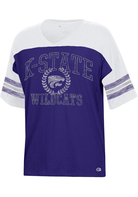 K-State Wildcats Purple Champion Fan Short Sleeve T-Shirt