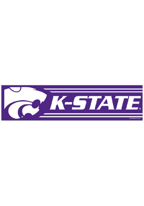 K-State Wildcats Purple  3x12 Bumper Sticker