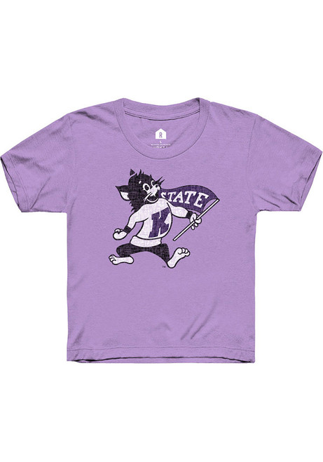 Youth K-State Wildcats Purple Rally Willie Short Sleeve T-Shirt