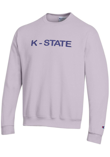 Womens K-State Wildcats Lavender Champion Powerblend Crew Sweatshirt