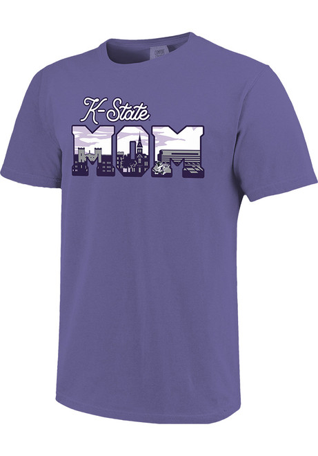 K-State Wildcats Campus Mom Short Sleeve T-Shirt - Lavender