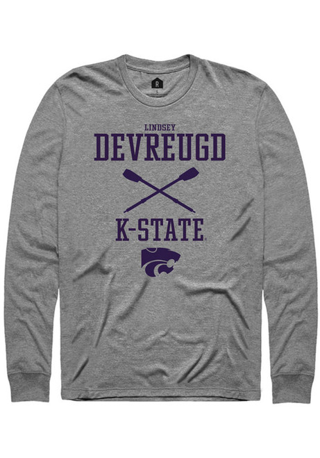 Lindsey DeVreugd Rally Mens Graphite K-State Wildcats NIL Sport Icon Tee