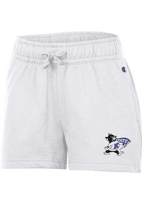 Womens K-State Wildcats White Champion Powerblend Shorts