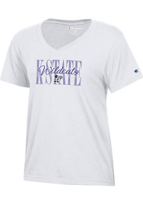 K-State Wildcats White Champion Core Short Sleeve T-Shirt