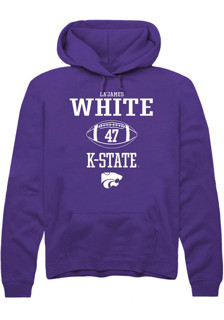 La’James White Rally Mens Purple K-State Wildcats NIL Sport Icon Hooded Sweatshirt