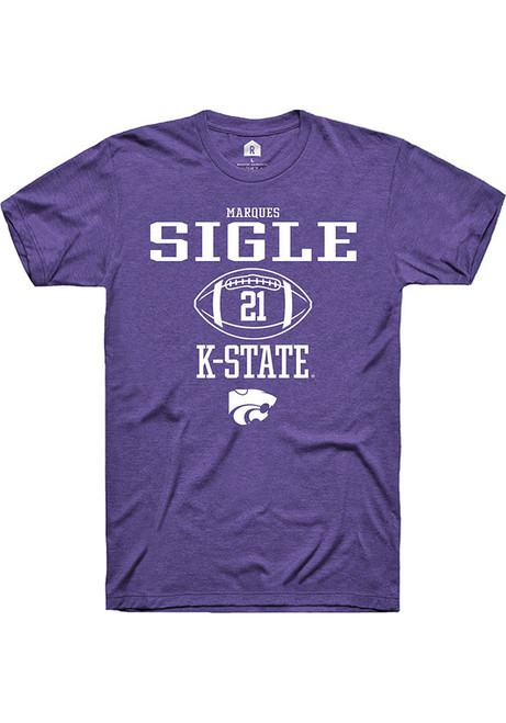 Marques Sigle Purple K-State Wildcats NIL Sport Icon Short Sleeve T Shirt