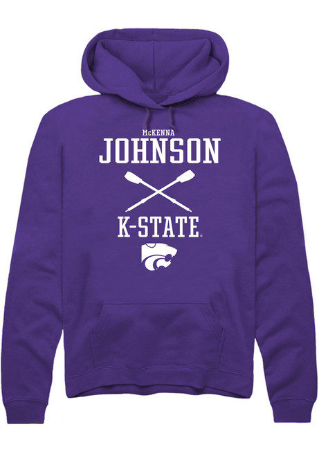 McKenna Johnson Rally Mens Purple K-State Wildcats NIL Sport Icon Hooded Sweatshirt