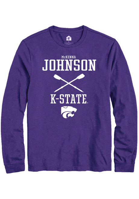 McKenna Johnson Rally Mens Purple K-State Wildcats NIL Sport Icon Tee