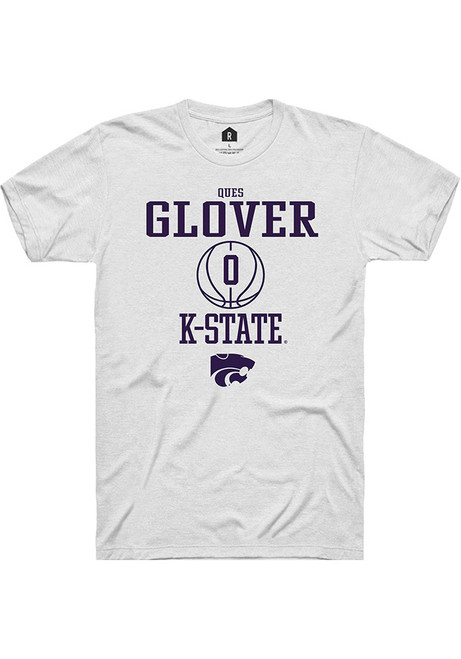 Ques Glover White K-State Wildcats NIL Sport Icon Short Sleeve T Shirt