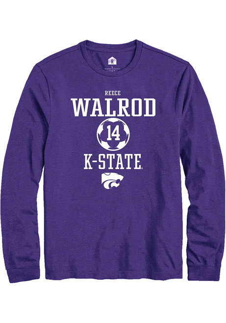 Reece Walrod Rally Mens Purple K-State Wildcats NIL Sport Icon Tee