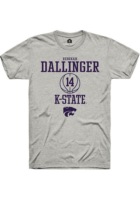 Rebekah Dallinger Ash K-State Wildcats NIL Sport Icon Short Sleeve T Shirt