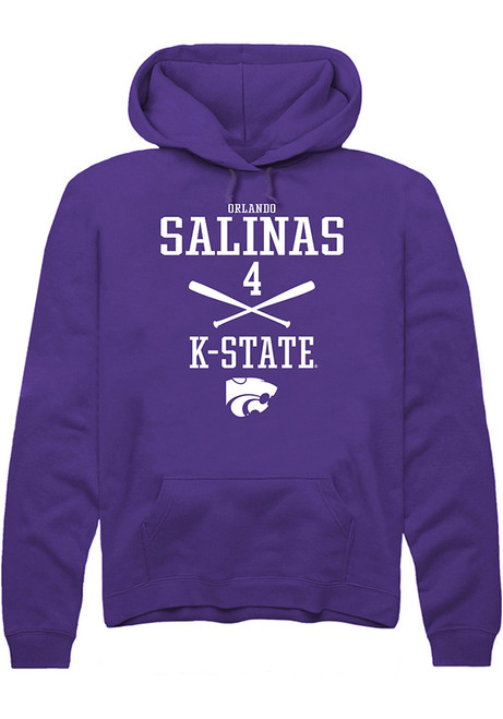 orlando salinas Rally Mens Purple K-State Wildcats NIL Sport Icon Hooded Sweatshirt