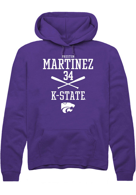 Preston Martinez Rally Mens Purple K-State Wildcats NIL Sport Icon Hooded Sweatshirt