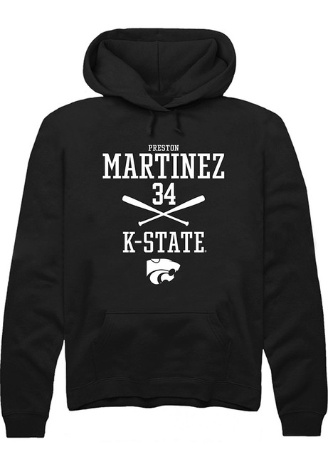 Preston Martinez Rally Mens Black K-State Wildcats NIL Sport Icon Hooded Sweatshirt