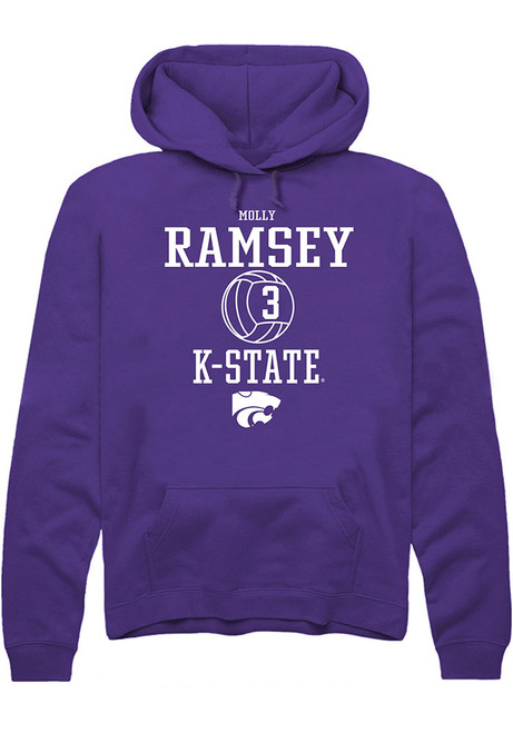 Molly Ramsey Rally Mens Purple K-State Wildcats NIL Sport Icon Hooded Sweatshirt