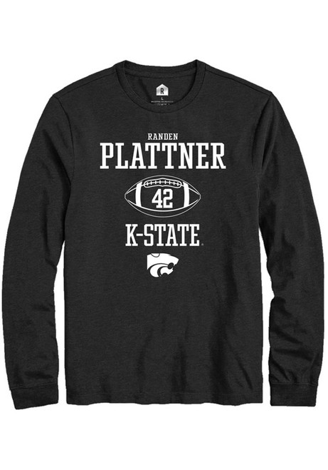 Randen Plattner Rally Mens Black K-State Wildcats NIL Sport Icon Tee