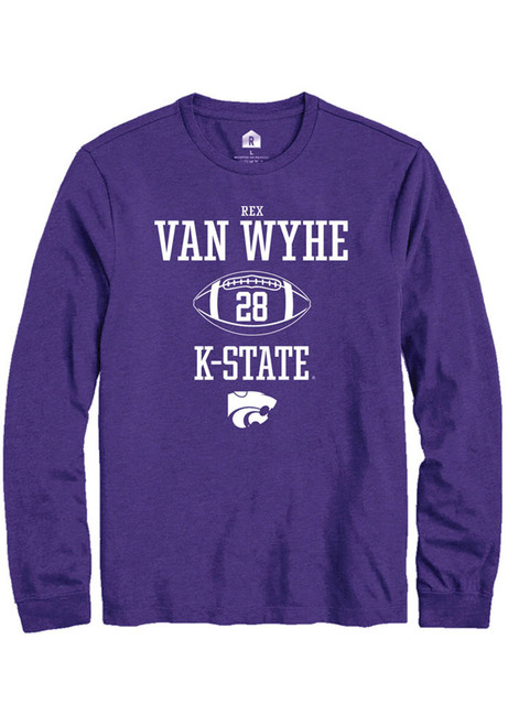 Rex Van Wyhe Rally Mens Purple K-State Wildcats NIL Sport Icon Tee