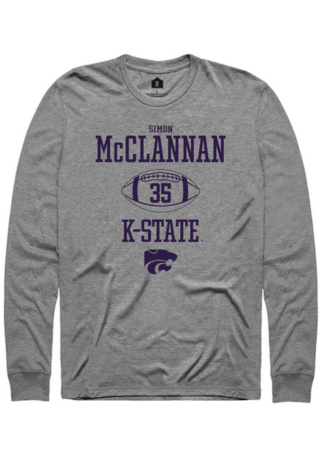 Simon McClannan Rally Mens Graphite K-State Wildcats NIL Sport Icon Tee