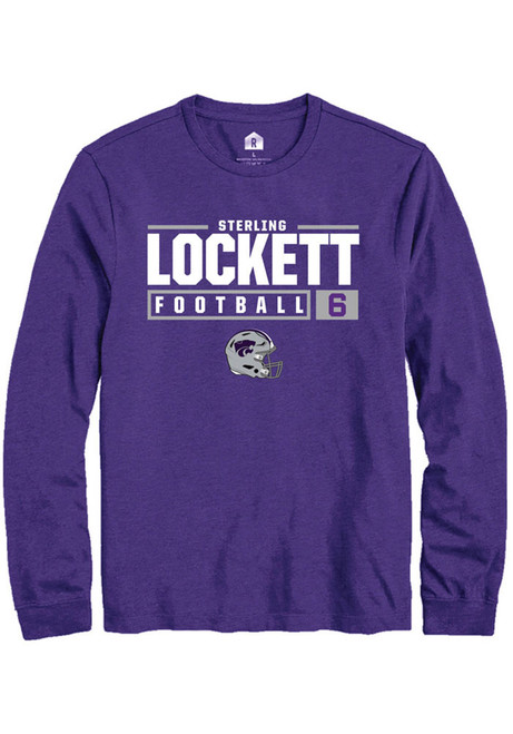 Sterling Lockett Rally Mens Purple K-State Wildcats NIL Stacked Box Tee