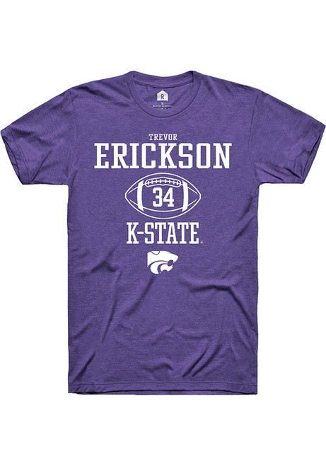 Trevor Erickson Purple K-State Wildcats NIL Sport Icon Short Sleeve T Shirt