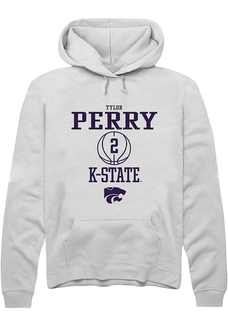 Tylor Perry Rally Mens White K-State Wildcats NIL Sport Icon Hooded Sweatshirt