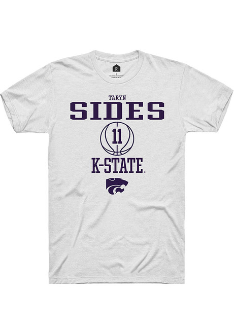 Taryn Sides White K-State Wildcats NIL Sport Icon Short Sleeve T Shirt