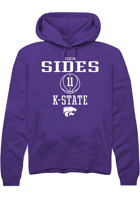 Taryn Sides Rally Mens Purple K-State Wildcats NIL Sport Icon Hooded Sweatshirt