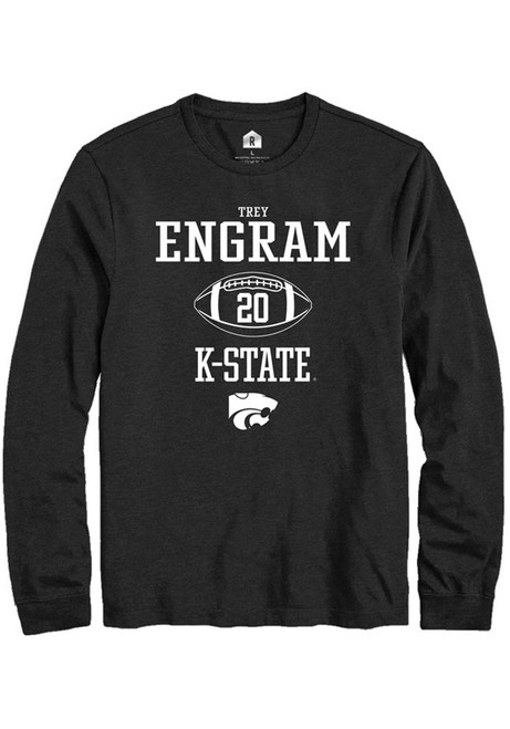 Trey Engram Rally Mens Black K-State Wildcats NIL Sport Icon Tee