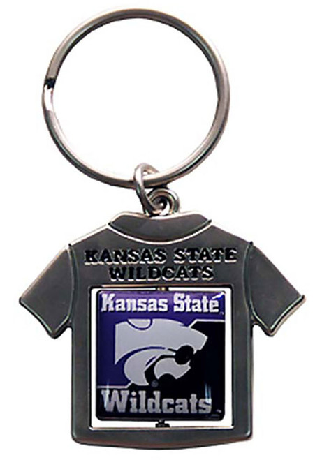 Purple K-State Wildcats Spinner T-Shirt Keychain