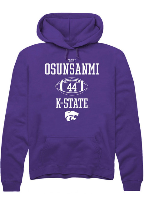 Tobi Osunsanmi Rally Mens Purple K-State Wildcats NIL Sport Icon Hooded Sweatshirt