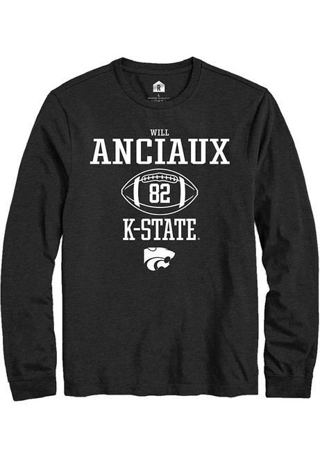 Will Anciaux Rally Mens Black K-State Wildcats NIL Sport Icon Tee