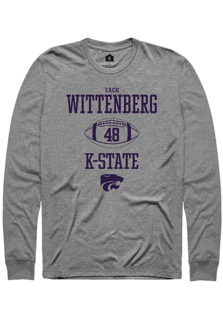 Zach Wittenberg Rally Mens Graphite K-State Wildcats NIL Sport Icon Tee