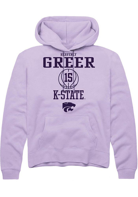 Heavenly Greer Rally Mens Lavender K-State Wildcats NIL Sport Icon Hooded Sweatshirt