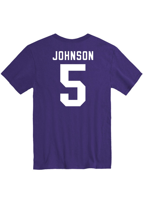 Avery Johnson Rally Mens Purple K-State Wildcats Football Number Player T Shirt