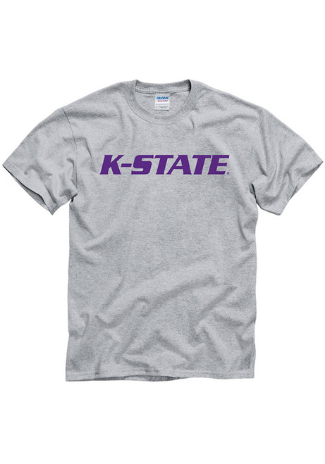 K-State Wildcats Rally Loud Short Sleeve T Shirt - Grey
