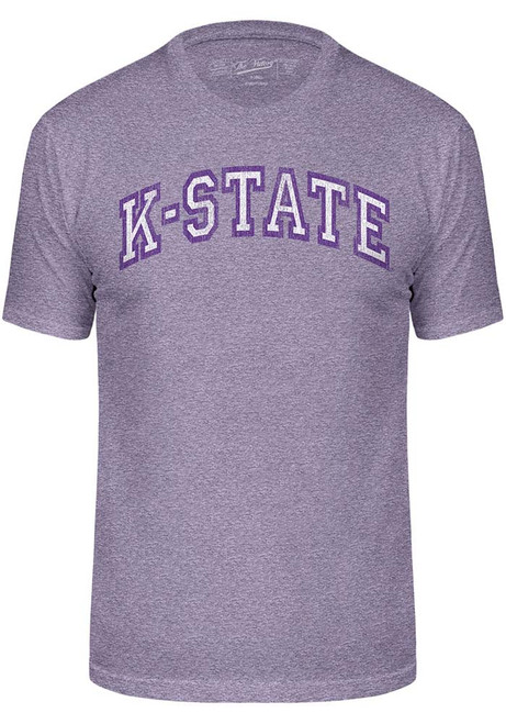 Purple K-State Wildcats Triblend Arch Name Short Sleeve Fashion T Shirt