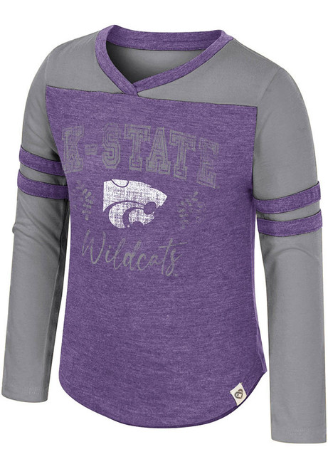 Toddler Girls K-State Wildcats Purple Colosseum Drummer Long Sleeve T Shirt