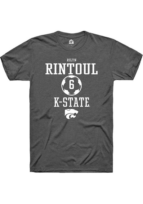 Rilyn Rintoul Dark Grey K-State Wildcats NIL Sport Icon Short Sleeve T Shirt