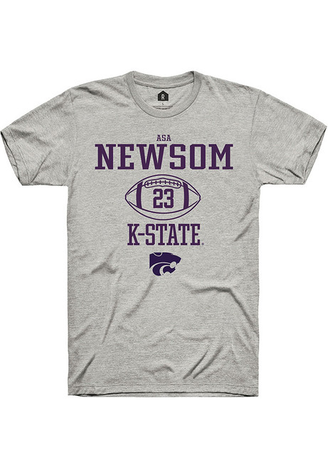 Asa Newsom Ash K-State Wildcats NIL Sport Icon Short Sleeve T Shirt