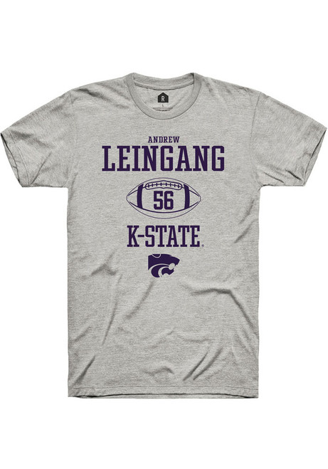 Andrew Leingang Ash K-State Wildcats NIL Sport Icon Short Sleeve T Shirt