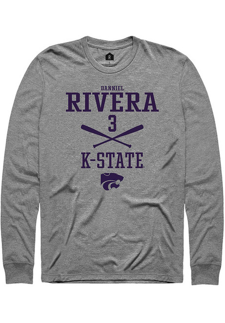 Danniel Rivera Rally Mens Graphite K-State Wildcats NIL Sport Icon Tee